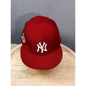 MLB New York Yankees Subway Series 59FIFTY Fitted Hat Red Mens 7 3/8 Stitched